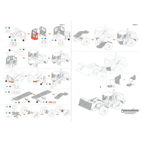 Wheel Loader Construction Vehicle Figure Model Kit (Steel, Moderate Difficulty) - Fascinations - Metal Earth Series - (2022) - Image 12