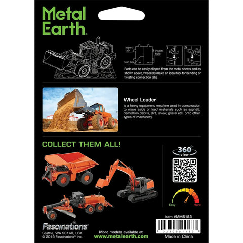 Wheel Loader Construction Vehicle Figure Model Kit (Steel, Moderate Difficulty) - Fascinations - Metal Earth Series - (2022) - Image 3