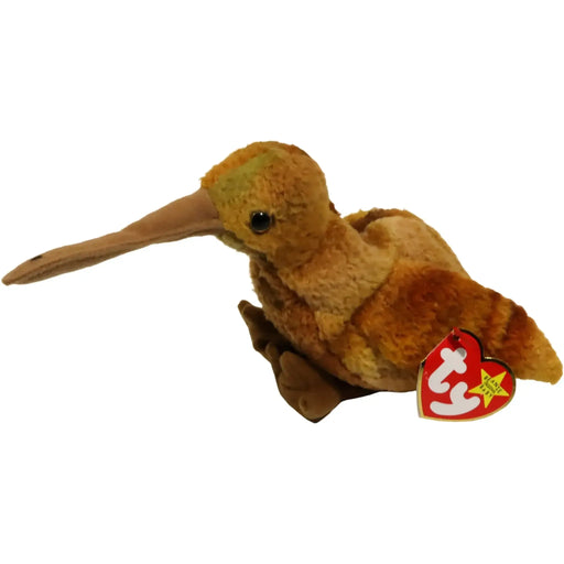 Whiskers the Kiwi Bird Plush (6") - Ty - Original Beanie Babies Series (1998)