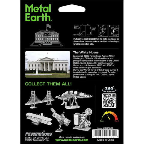 White House Figure Model Kit (Steel, Moderate Difficulty) - Fascinations - Metal Earth Series