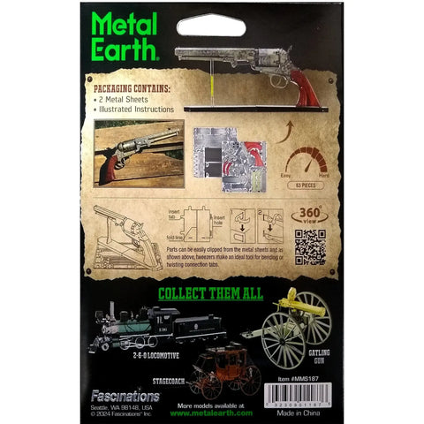 Wild West Revolver Figure Model Kit (Steel, Moderate Difficulty) - Fascinations - Metal Earth Series - (2024) - Image 3
