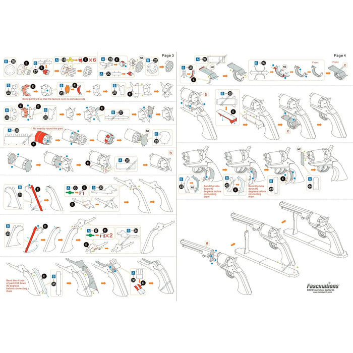 Wild West Revolver Figure Model Kit (Steel, Moderate Difficulty) - Fascinations - Metal Earth Series - (2024)