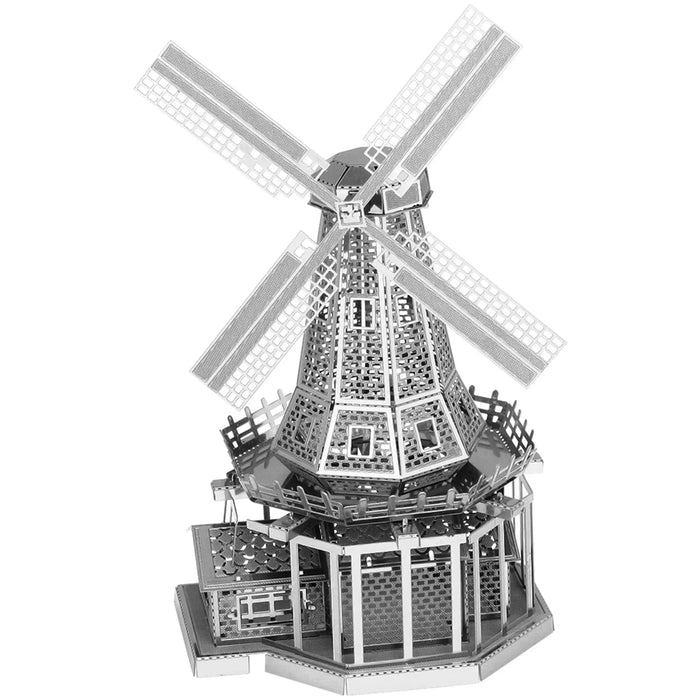 Windmill 3D Figure Model Kit (Steel, Moderate Difficulty) - Fascinations - Metal Earth Series - (2022)