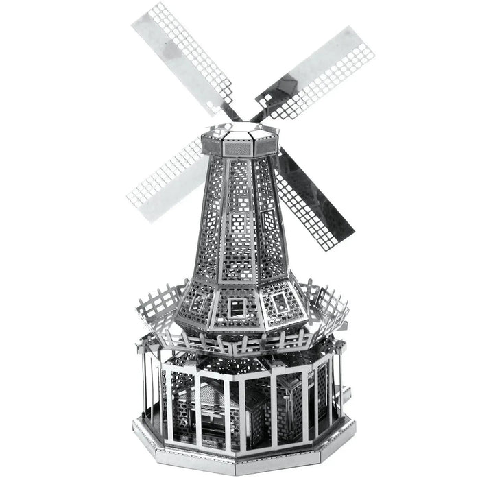 Windmill 3D Figure Model Kit (Steel, Moderate Difficulty) - Fascinations - Metal Earth Series - (2022)