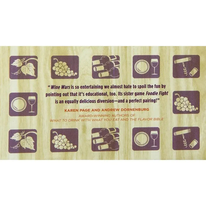 Wine Wars - Trivia Food & Drink Card Game for Family and Adults (2-6 Players, Ages 18+) - Chronicle Books