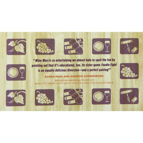 Wine Wars - Trivia Food & Drink Card Game for Family and Adults (2-6 Players, Ages 18+) - Chronicle Books