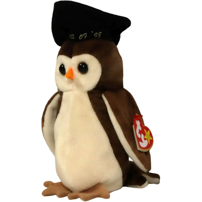 Wise the Owl Plush (8") - Ty - Original Beanie Babies Series - (1998)