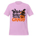 Witch Better Have My Candy T-Shirt - Cute Halloween Witch Cat and Pumpkin Graphic Tee