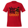 Witch Better Have My Candy T-Shirt - Cute Halloween Witch Cat and Pumpkin Graphic Tee