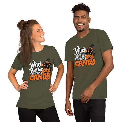 Witch Better Have My Candy T-Shirt - Halloween Black Cat and Pumpkin Graphic Tee - Image 12