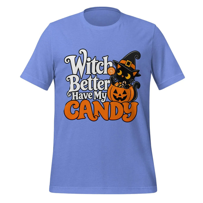 Witch Better Have My Candy T-Shirt - Halloween Black Cat and Pumpkin Graphic Tee