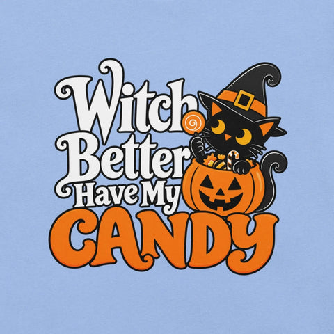 Witch Better Have My Candy T-Shirt - Halloween Black Cat and Pumpkin Graphic Tee - Image 26
