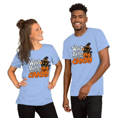Witch Better Have My Candy T-Shirt - Halloween Black Cat and Pumpkin Graphic Tee - Image 28