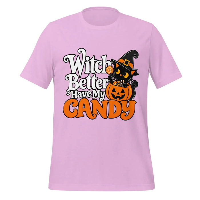 Witch Better Have My Candy T-Shirt - Halloween Black Cat and Pumpkin Graphic Tee