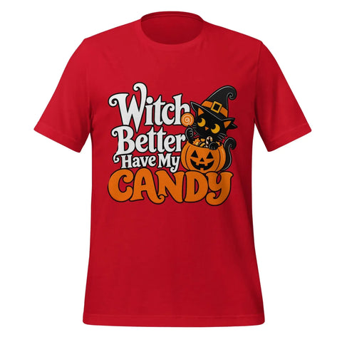 Witch Better Have My Candy T-Shirt - Halloween Black Cat and Pumpkin Graphic Tee - Image 5