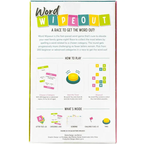 Word Wipeout - Party Word Card Game for Family, Adults, and Children (3-6 Players, Ages 8+) - Gray Matters Games