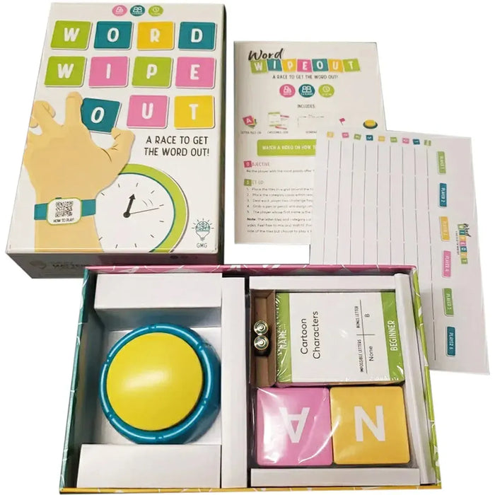 Word Wipeout - Party Word Card Game for Family, Adults, and Children (3-6 Players, Ages 8+) - Gray Matters Games
