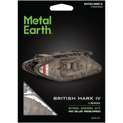 World War I - British Mark IV Tank Figure Model Kit (1:68 Scale, Steel, Moderate Difficulty) - Fascinations - Metal Earth Series - (2024)