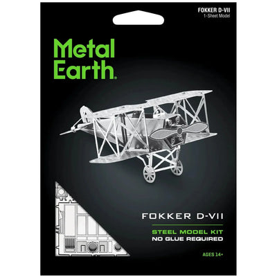 World War I [German Air Force] - Fokker D-VII Fighter Aircraft Figure Model Kit (Steel, Easy Difficulty) - Fascinations - Metal Earth Series - (2024)