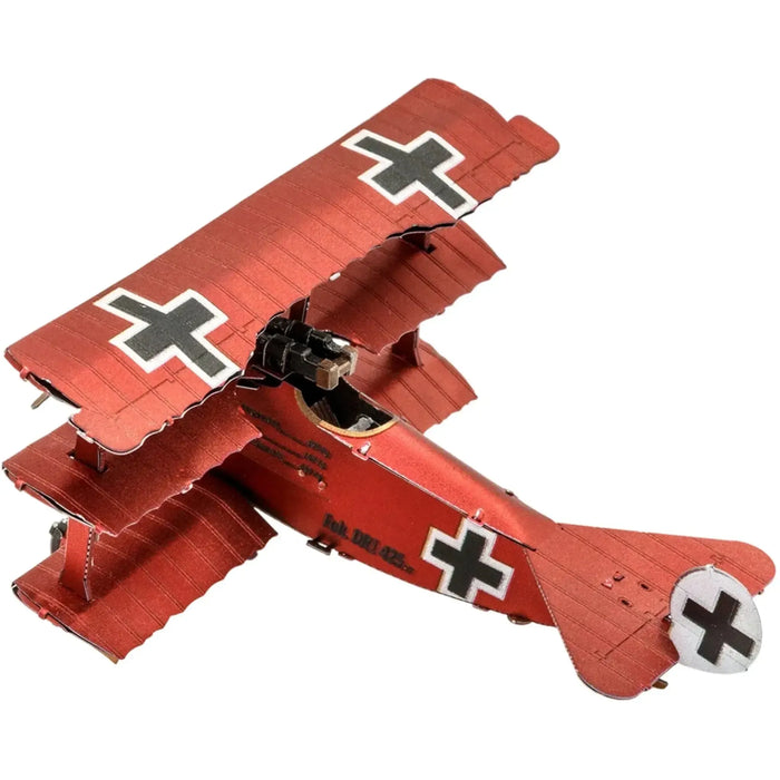 World War I [German Air Force] - Fokker Dr.I Triplane Fighter Aircraft Figure Model Kit (1:70 Scale, Steel, Moderate Difficulty) - Fascinations - Metal Earth Series - (2023)