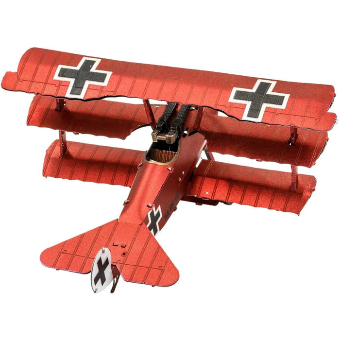 World War I [German Air Force] - Fokker Dr.I Triplane Fighter Aircraft Figure Model Kit (1:70 Scale, Steel, Moderate Difficulty) - Fascinations - Metal Earth Series - (2023)