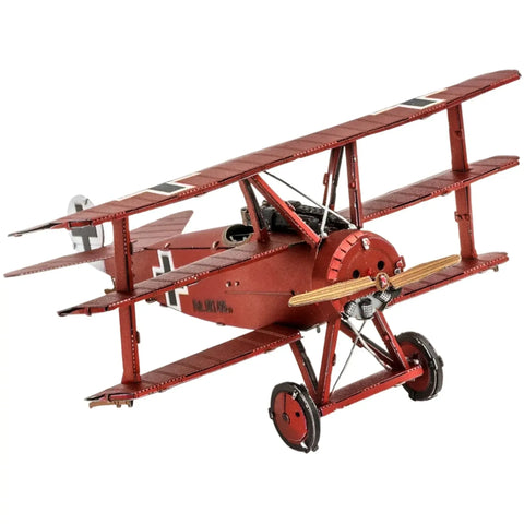 World War I [German Air Force] - Fokker Dr.I Triplane Fighter Aircraft Figure Model Kit (1:70 Scale, Steel, Moderate Difficulty) - Fascinations - Metal Earth Series - (2023) - Image 6