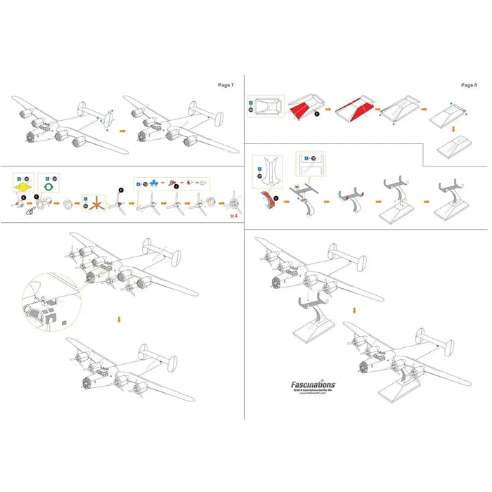 World War II - B-24 Liberator American Bomber Plane Figure Model Kit (1:156 Scale, Steel, Challenging Difficulty) - Fascinations - Metal Earth Series1