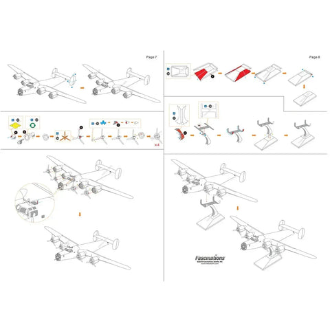 World War II - B-24 Liberator American Bomber Plane Figure Model Kit (1:156 Scale, Steel, Challenging Difficulty) - Fascinations - Metal Earth Series1