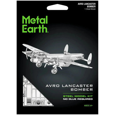 World War II [British Royal Air Force] - Avro Lancaster Bomber Plane Figure Model Kit (Steel, Easy Difficulty) - Fascinations - Metal Earth Series - (2023)