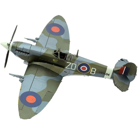World War II [British Royal Air Force] - Supermarine Spitfire Plane Figure Model Kit (1:65 Scale, Steel, Moderate Difficulty) - Fascinations - Metal Earth Series - (2023) - Image 4