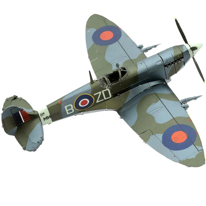 World War II [British Royal Air Force] - Supermarine Spitfire Plane Figure Model Kit (1:65 Scale, Steel, Moderate Difficulty) - Fascinations - Metal Earth Series - (2023)