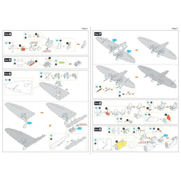 World War II [British Royal Air Force] - Supermarine Spitfire Plane Figure Model Kit (1:65 Scale, Steel, Moderate Difficulty) - Fascinations - Metal Earth Series - (2023)