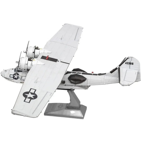World War II - Consolidated PBY Catalina American Plane Boat Figure Model Kit (1:94 Scale, Steel, Moderate Difficulty) - Fascinations - Metal Earth Series