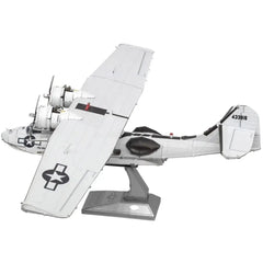 World War II - Consolidated PBY Catalina American Plane Boat Figure Model Kit (1:94 Scale, Steel, Moderate Difficulty) - Fascinations - Metal Earth Series