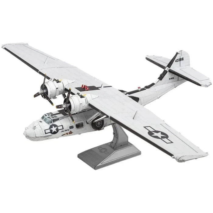 World War II - Consolidated PBY Catalina American Plane Boat Figure Model Kit (1:94 Scale, Steel, Moderate Difficulty) - Fascinations - Metal Earth Series