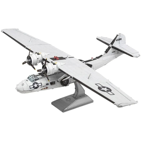 World War II - Consolidated PBY Catalina American Plane Boat Figure Model Kit (1:94 Scale, Steel, Moderate Difficulty) - Fascinations - Metal Earth Series