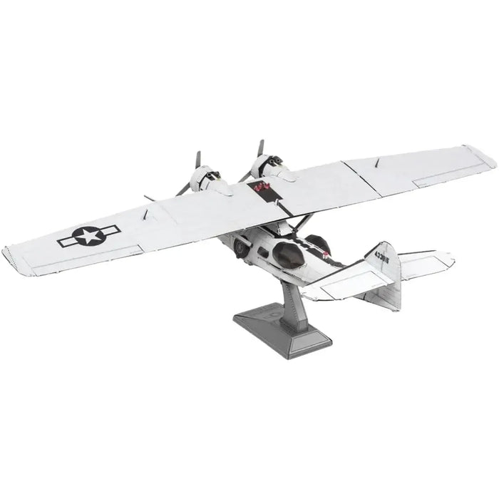 World War II - Consolidated PBY Catalina American Plane Boat Figure Model Kit (1:94 Scale, Steel, Moderate Difficulty) - Fascinations - Metal Earth Series
