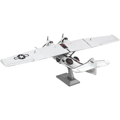 World War II - Consolidated PBY Catalina American Plane Boat Figure Model Kit (1:94 Scale, Steel, Moderate Difficulty) - Fascinations - Metal Earth Series