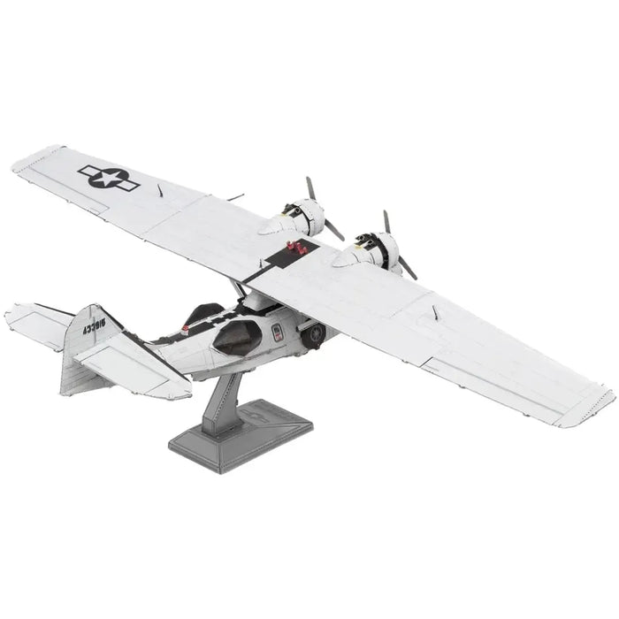 World War II - Consolidated PBY Catalina American Plane Boat Figure Model Kit (1:94 Scale, Steel, Moderate Difficulty) - Fascinations - Metal Earth Series