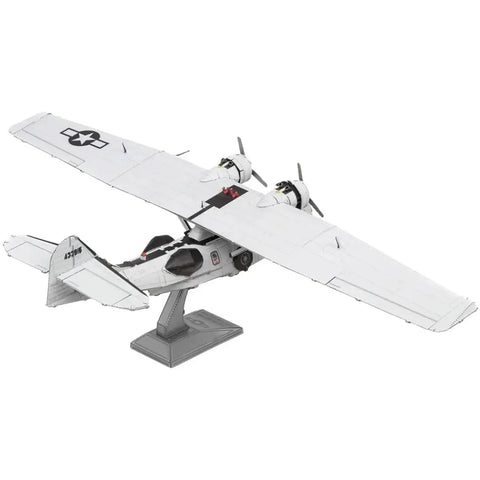World War II - Consolidated PBY Catalina American Plane Boat Figure Model Kit (1:94 Scale, Steel, Moderate Difficulty) - Fascinations - Metal Earth Series