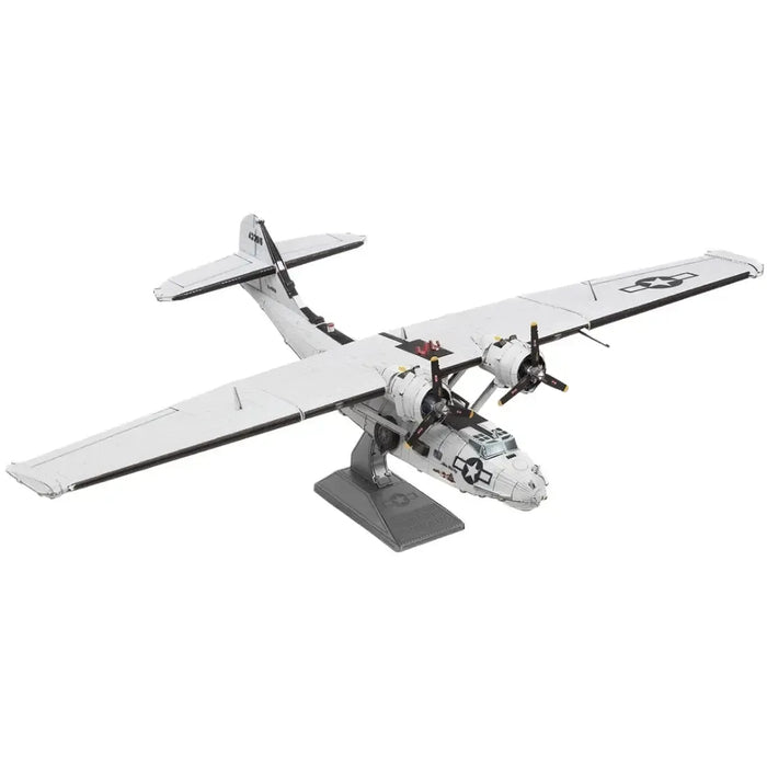 World War II - Consolidated PBY Catalina American Plane Boat Figure Model Kit (1:94 Scale, Steel, Moderate Difficulty) - Fascinations - Metal Earth Series