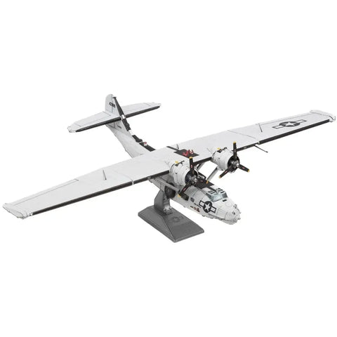 World War II - Consolidated PBY Catalina American Plane Boat Figure Model Kit (1:94 Scale, Steel, Moderate Difficulty) - Fascinations - Metal Earth Series