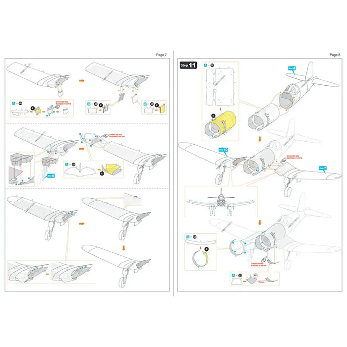 World War II - F4U Corsair American Plane Figure Model Kit (1:74 Scale, Steel, Challenging Difficulty) - Fascinations - Metal Earth Series