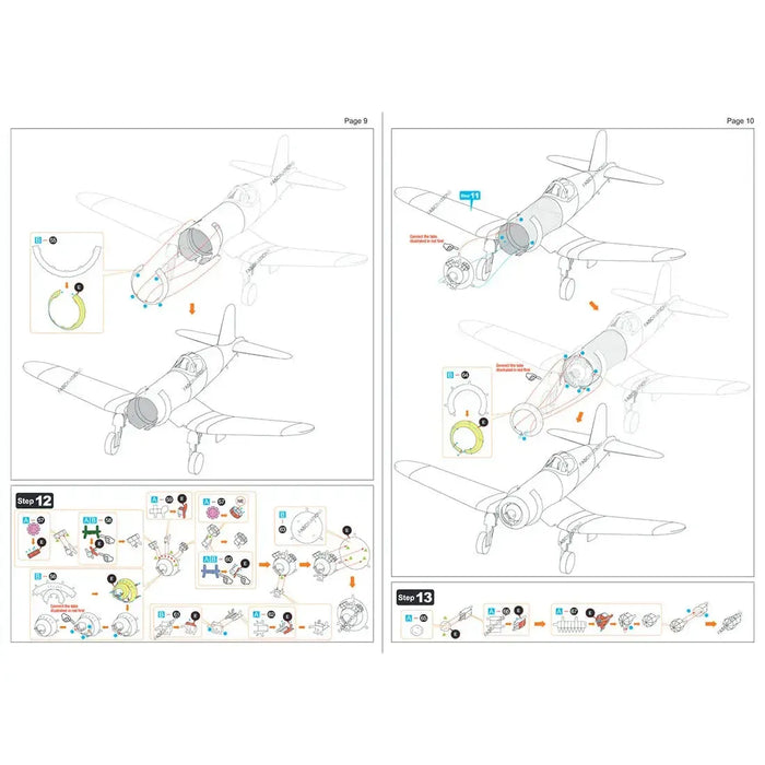 World War II - F4U Corsair American Plane Figure Model Kit (1:74 Scale, Steel, Challenging Difficulty) - Fascinations - Metal Earth Series