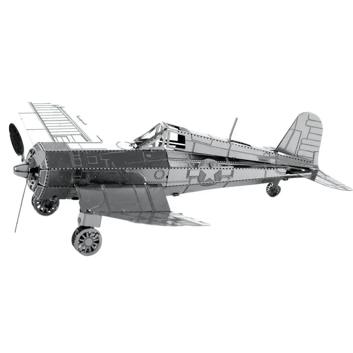 World War II - F4U Corsair American Plane Figure Model Kit (Steel, Moderate Difficulty) - Fascinations - Metal Earth Series
