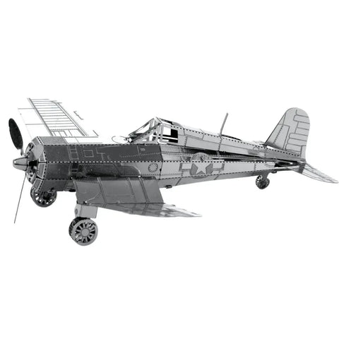 World War II - F4U Corsair American Plane Figure Model Kit (Steel, Moderate Difficulty) - Fascinations - Metal Earth Series