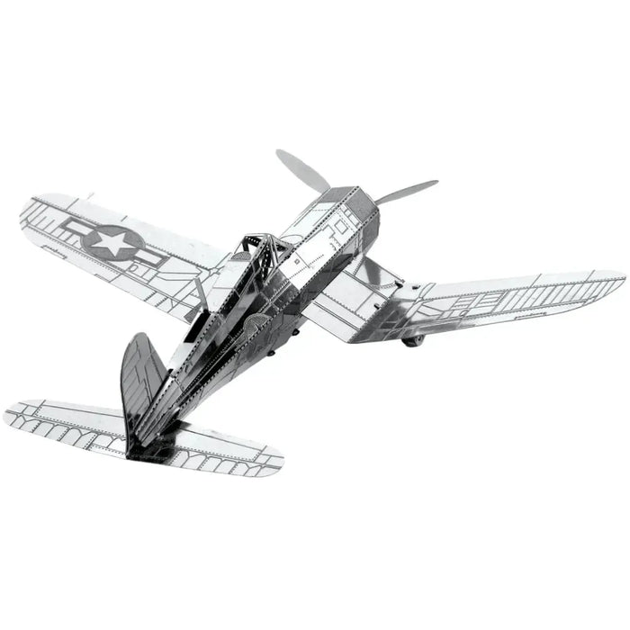 World War II - F4U Corsair American Plane Figure Model Kit (Steel, Moderate Difficulty) - Fascinations - Metal Earth Series