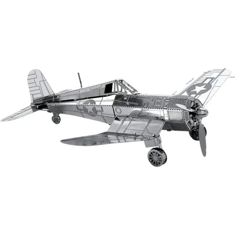 World War II - F4U Corsair American Plane Figure Model Kit (Steel, Moderate Difficulty) - Fascinations - Metal Earth Series