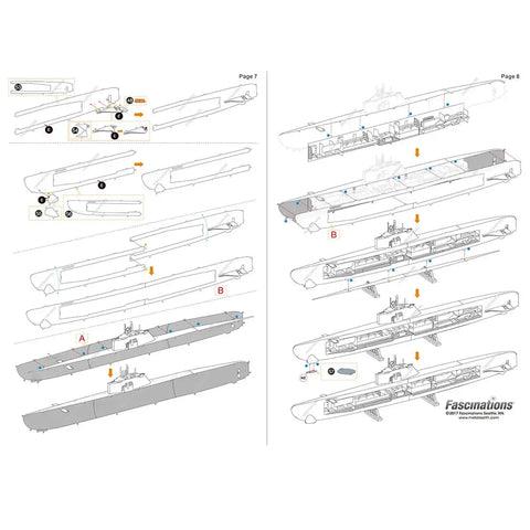 World War II - German U-Boat Type XXI Ship Figure Model Kit (1:74 Scale, Steel, Challenging Difficulty) - Fascinations - Metal Earth Series