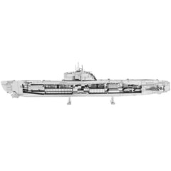 World War II - German U-Boat Type XXI Ship Figure Model Kit (1:74 Scale, Steel, Challenging Difficulty) - Fascinations - Metal Earth Series